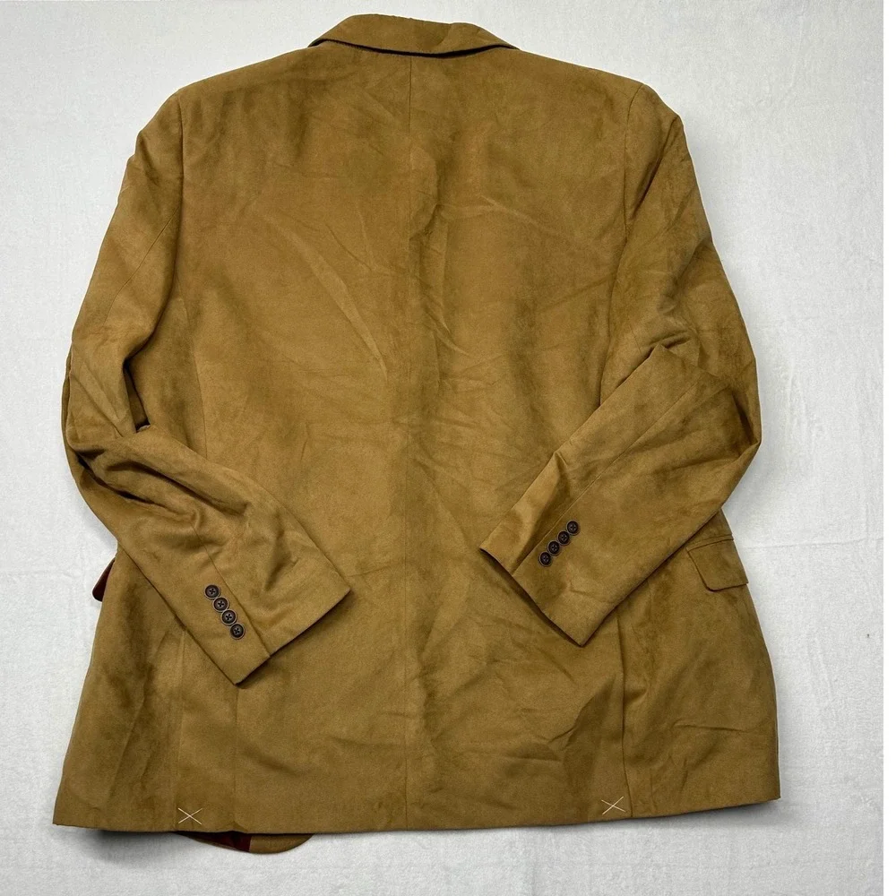 Nautica Men's Brown Faux Suede Sport Coat Blazer Jacket Size 44L‎